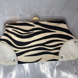 Adrienne Vittadini Zebra Clutch Bag